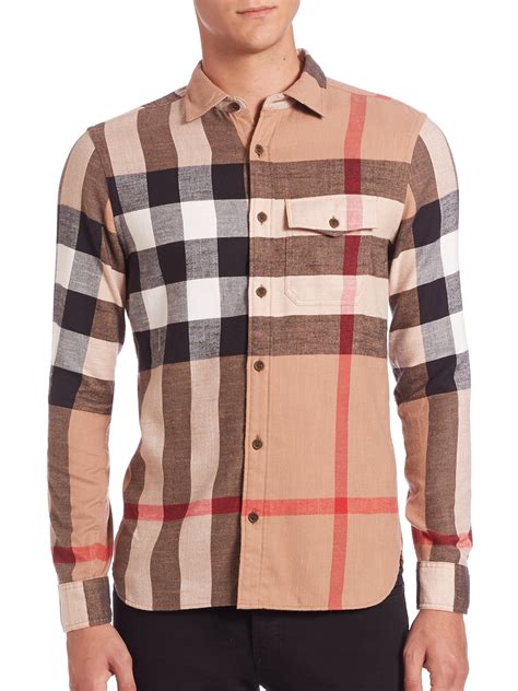 burberry brit check shirts|Burberry Check shirt men's.